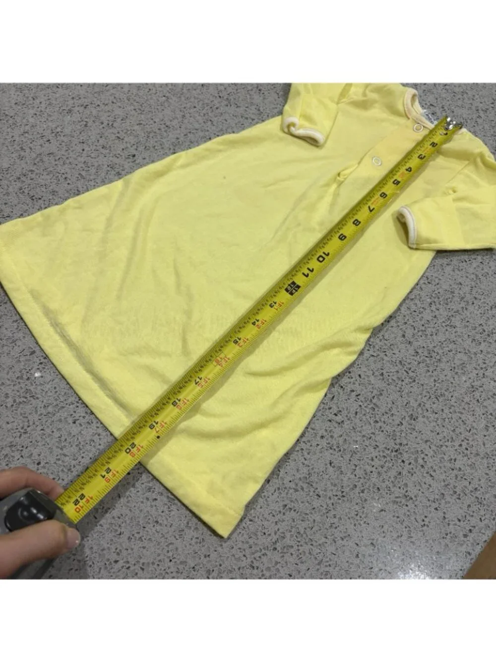 Vintage Carters  1970s Baby 6 Month Layette Yellow Nightgown Sleepwear Infant
